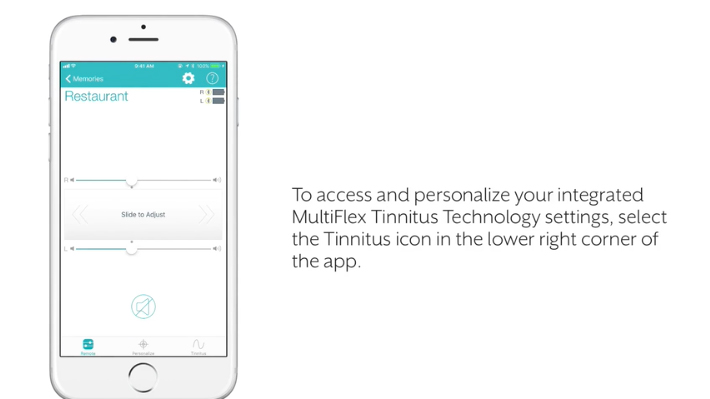 Multiflex tinnitus technology settings